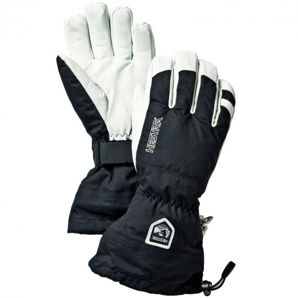 Hestra - Army Leather H Ski 5-finger Black/White