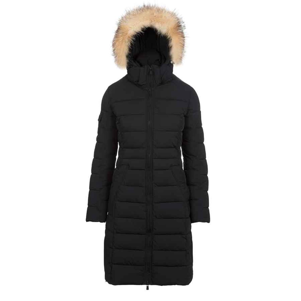 Lang vinterfrakke pels på En varm frakke