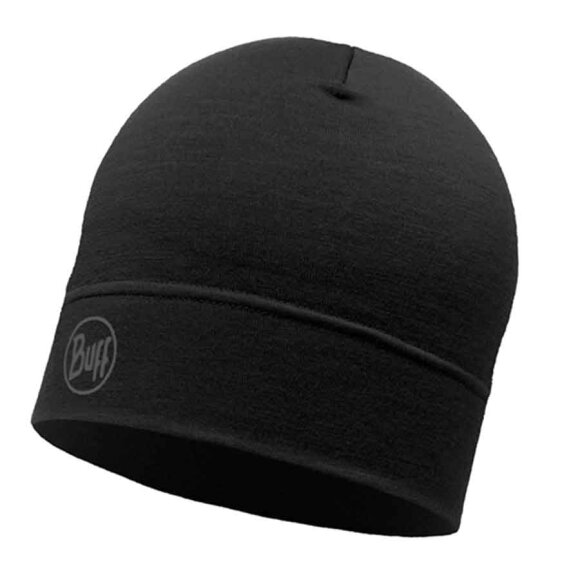 Buff - Tynd letvægts hue i Merino Wool Hat Black