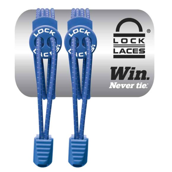 rig Krønike sokker Salomon Lock Laces Royal Blue - 2 stk. let og elastiske snørebånd - Køb her!