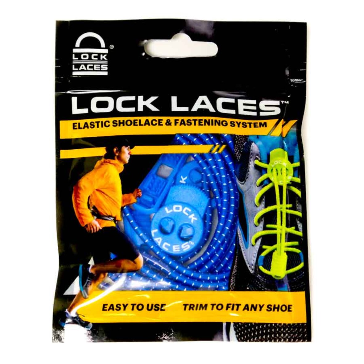 rig Krønike sokker Salomon Lock Laces Royal Blue - 2 stk. let og elastiske snørebånd - Køb her!
