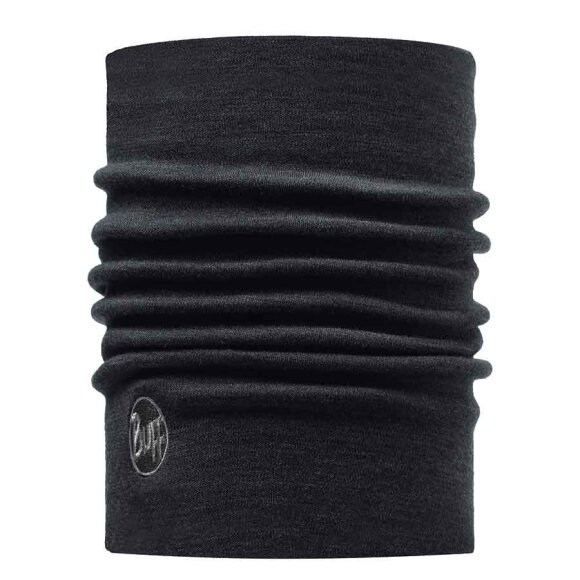 Buff - Heavyweight Merino Wool Neckwarmer Solid Black