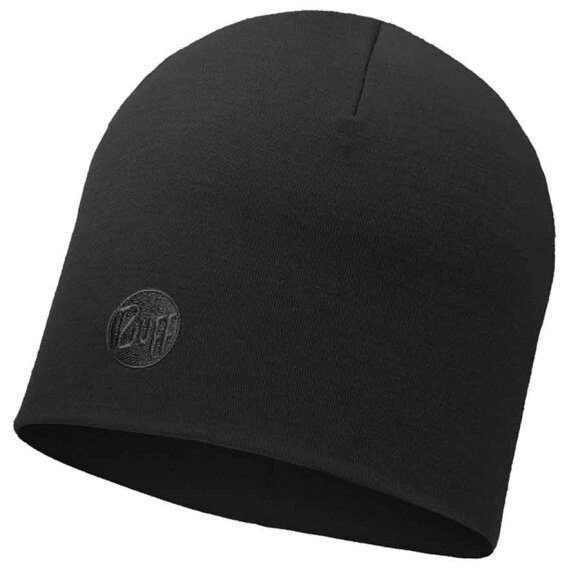 Buff - Heavy Merino Hat Regular Black