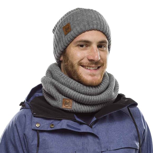 Buff - Knitted Hat Daily Melange Grey
