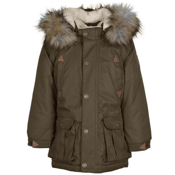 Mikk-Line - Twill Boy Parka Black Olive