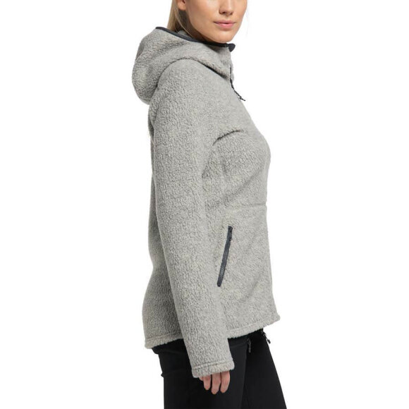 Haglöfs - Pile Hood Women Grey Melange Fleecetrøje