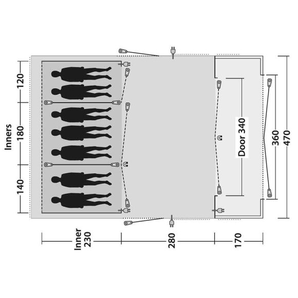 Outwell - Vermont 7PE Familietelt