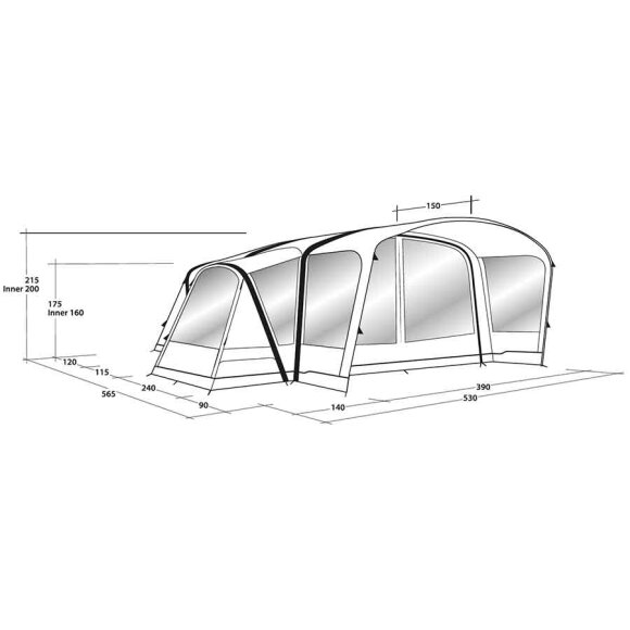Outwell - Hartsdale 6PA Telt Model 2021