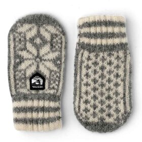 Hestra - Kids Nordic Mitten Grey/white