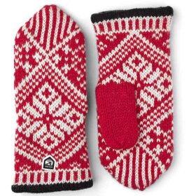 Hestra - Nordic Wool Mitten Red/white