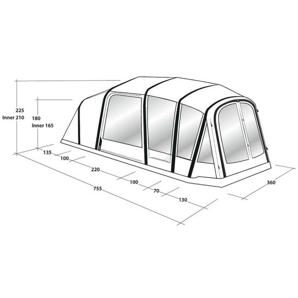 Outwell - Jacksondale 5PA Lufttelt