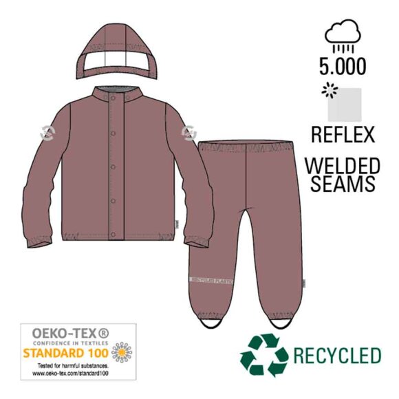 Mikk-Line - Rain Recycled Regnsæt Burlwood