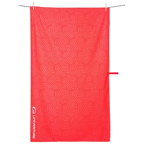 LifeVenture - Recycled SoftFibre Trek Towel Red