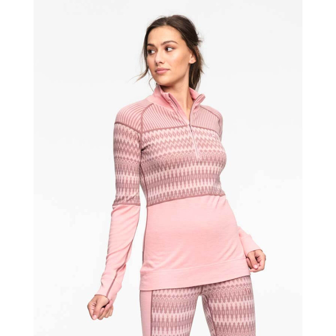 Couche De Base Femme Kari Traa Silja – Mérinos Demi-fermeture éclair – Taille M