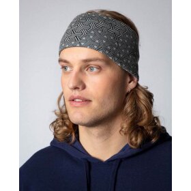 Bula - Geo Printed Wool Headband Grey