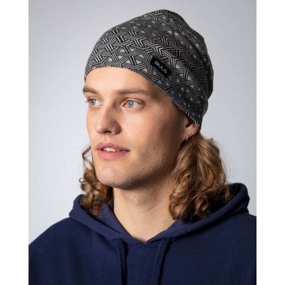 Bula - Geo Printed Wool Beanie Grey