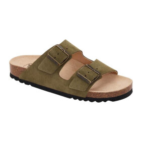 forsikring sur Ruckus Scholl Ambre Nubuck Camel Mules - Flot sommersandal, 4cm hæl - Køb her!