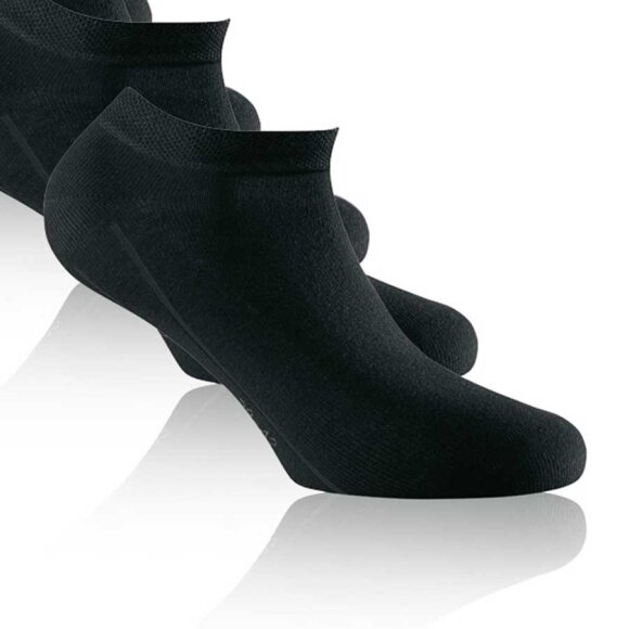 Rohner Basic 3-pack Sneaker Sokker Sorte