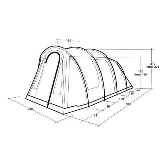 Outwell Rockwell 4 Tunneltelt