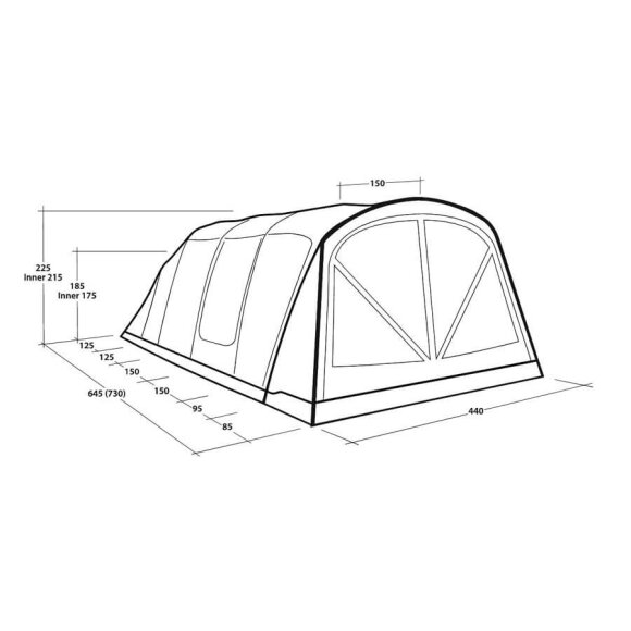 Outwell Charleston 7 Air TC Stort Lufttelt