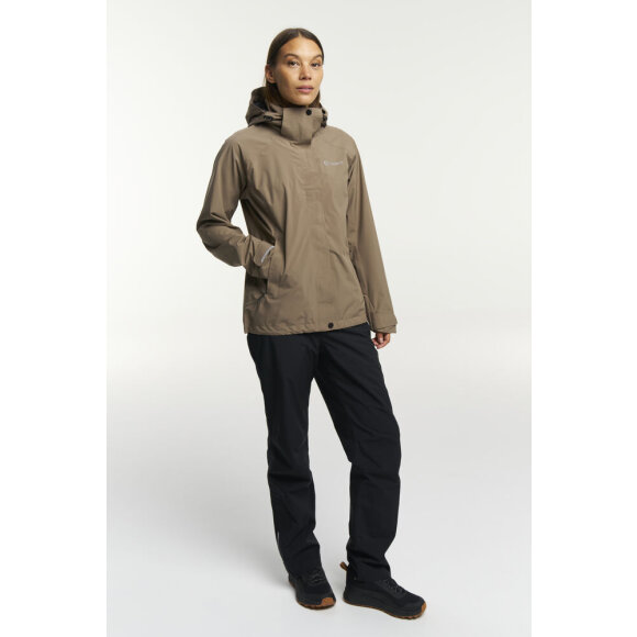 Tenson W Biscaya Storm Jacket Brown Regnjakke