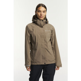 Tenson W Biscaya Storm Jacket Brown Regnjakke