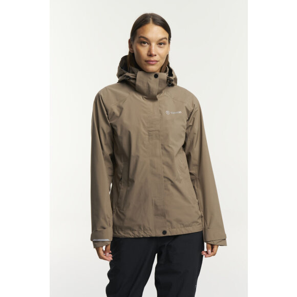Tenson W Biscaya Storm Jacket Brown Regnjakke