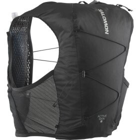 Salomon Active Skin 8 Set Black/Metal Løberygsæk