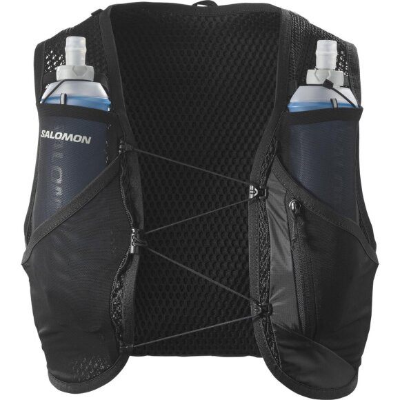 Salomon Active Skin 8 Set Black/Metal Løberygsæk