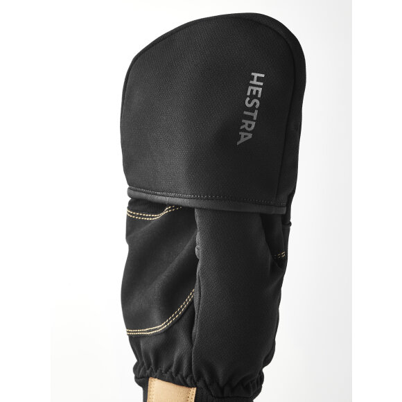 Hestra Windbreaker Pull Over mitten Black Luffe Hestra Windbreaker Pull Over mitten Black Luffe