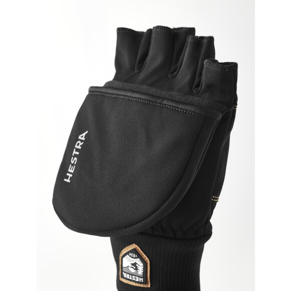 Hestra Windbreaker Pull Over mitten Black Luffe Hestra Windbreaker Pull Over mitten Black Luffe