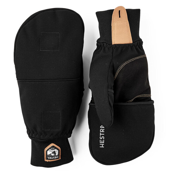 Hestra Windbreaker Pull Over mitten Black Luffe Hestra Windbreaker Pull Over mitten Black Luffe