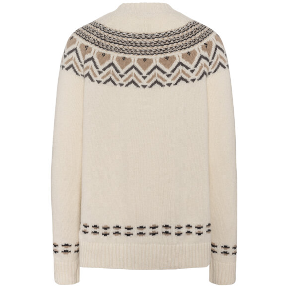 Kari Traa Sundve Knit Beige White Sweater