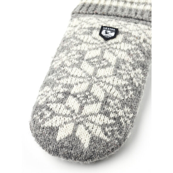 Hestra børneluffe Nordic Junior Mitten Grey/white