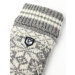 Hestra Isvik Mitten Grey/Offwhite Luffe i strik