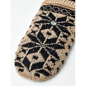 Hestra luffe Isvik Mitten Beige/Black