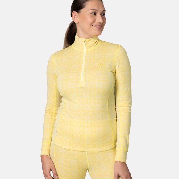 Kari Traa Rose Half Zip Mellow Yellow Uldtrøje