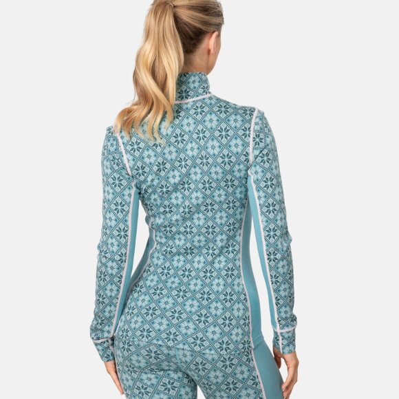 Rose Half Zip Blue Lagoon Undertrøje Kari Traa
