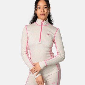 Rose Half Zip Cotton Candy Uldundertrøje Kari Traa