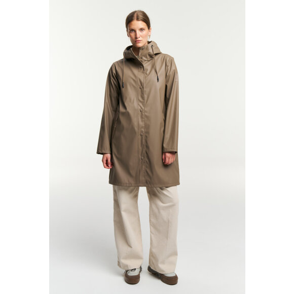 Apelviken Rain Coat Brown W Tenson regnfrakke