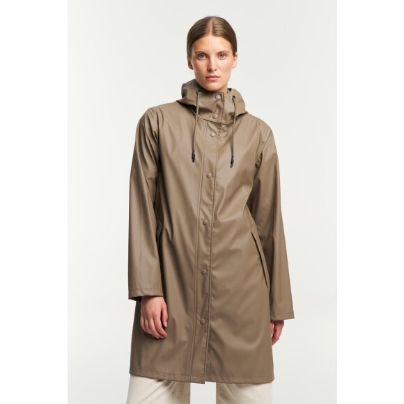 Apelviken Rain Coat Brown W Tenson regnfrakke