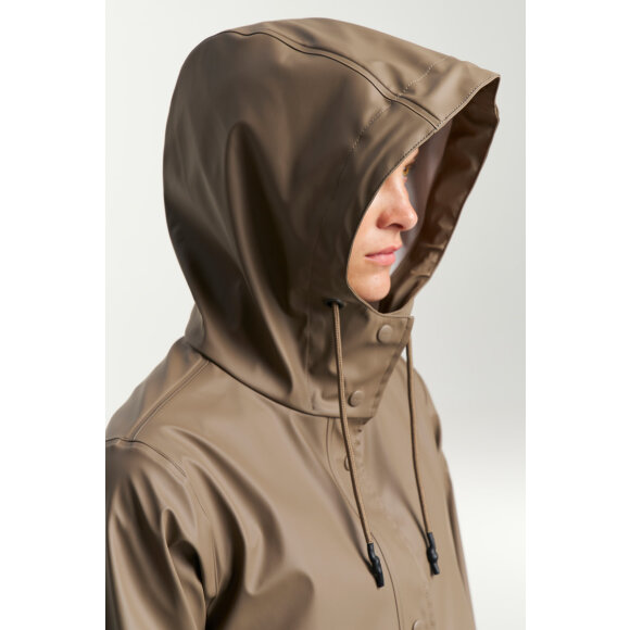 Apelviken Rain Coat Brown W Tenson regnfrakke