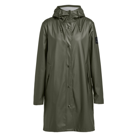 Apelviken Rain Coat Olive W Regnfrakke fra Tenson