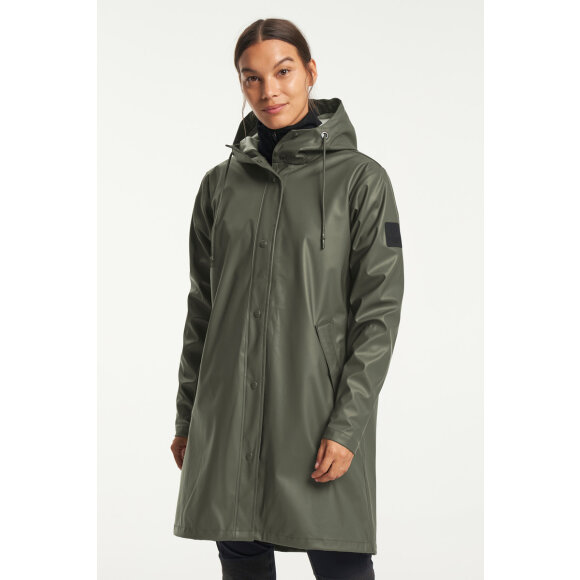 Apelviken Rain Coat Olive W Regnfrakke fra Tenson