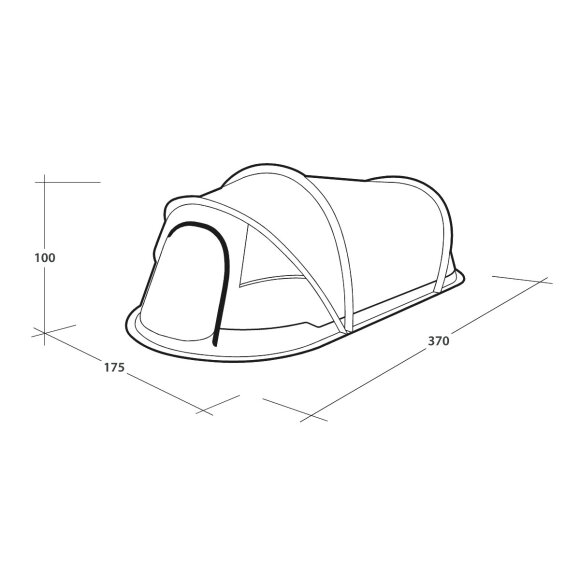 Lille 2 mands tunneltelt Outwell Nexion 2 Forest