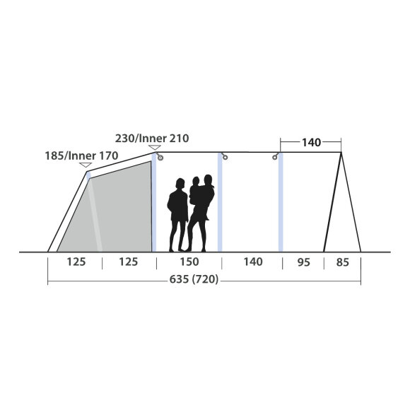 Stort Outwell luftelt Vermont 7 Air