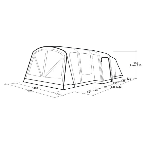 Stort Outwell luftelt Vermont 7 Air