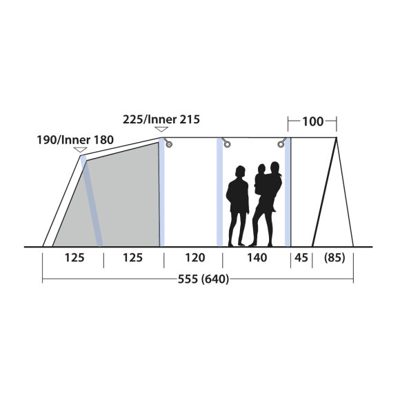 Lækkert familietelt fra Outwell Florida 5 Air