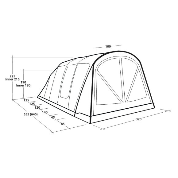 Lækkert familietelt fra Outwell Florida 5 Air