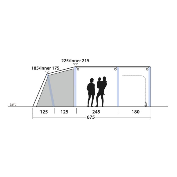 Outwell Iowa 6 Air Familietelt til 6 personer